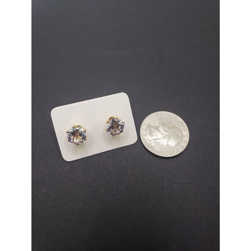 Cubic Zirconia Large Stud Earrings